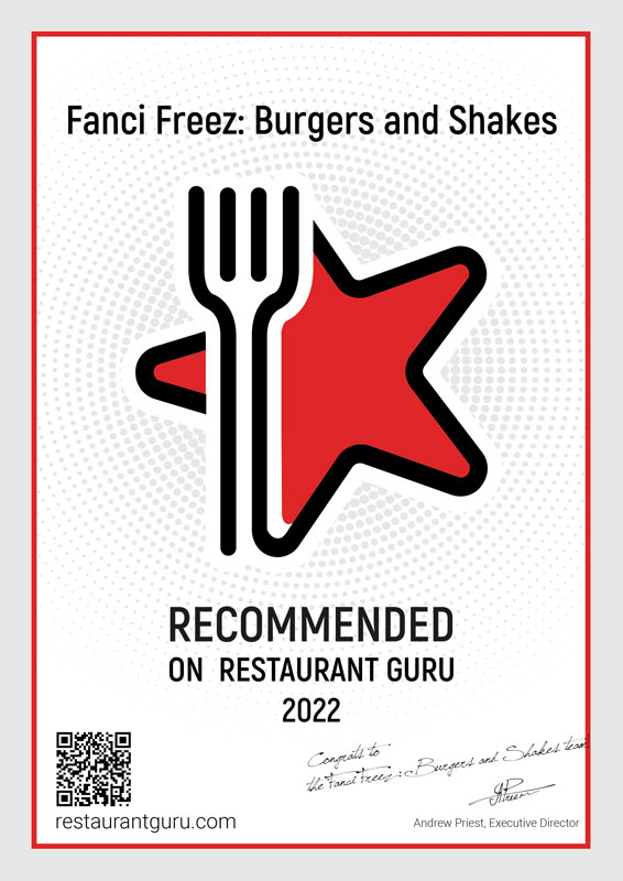 Restaurant Guru recommended award for Fanci Freeze in Boise and Meridian.