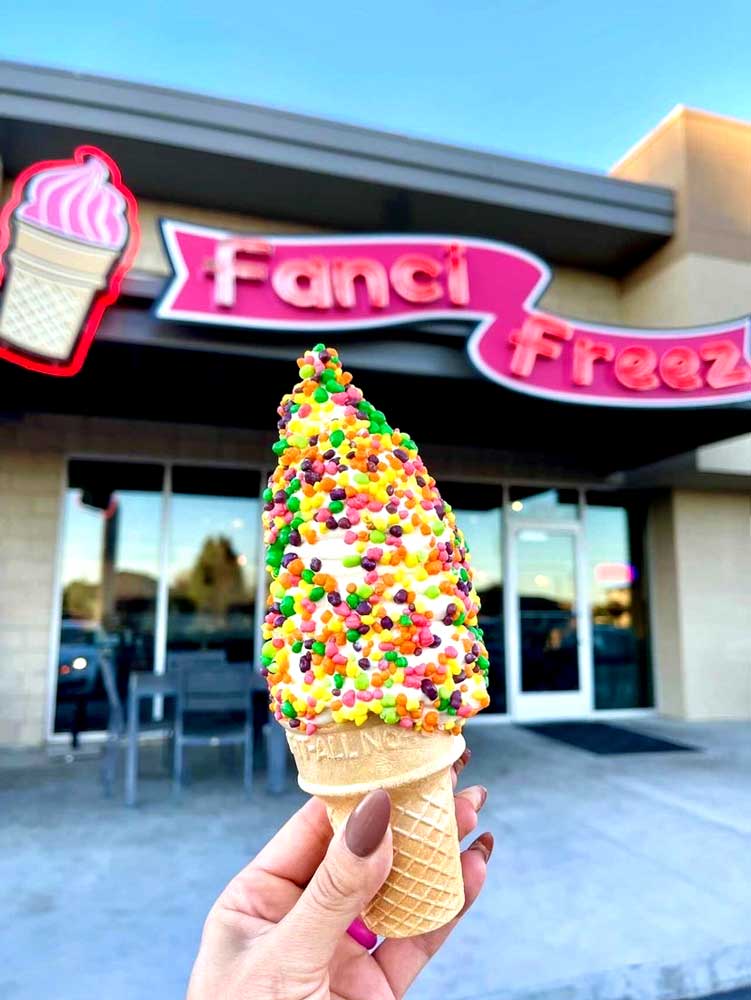 Candy dipped softserve from Fanci Freeze in Boise and Meridian Idaho.