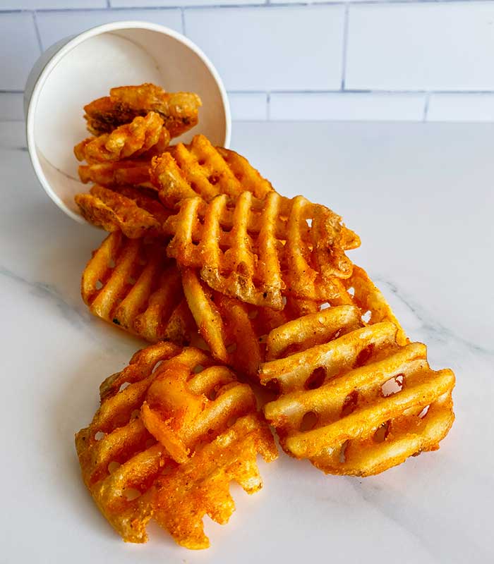 Waffle fries from Fanci Freeze in Boise and Meridian Idaho.