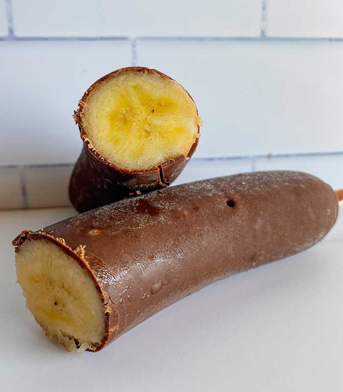 Chocolate covered banana from Fanci Freeze in Boise and Meridian Idaho.