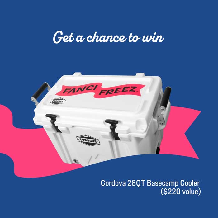 Get a chance to win a Cordova Basecamp Cooler.