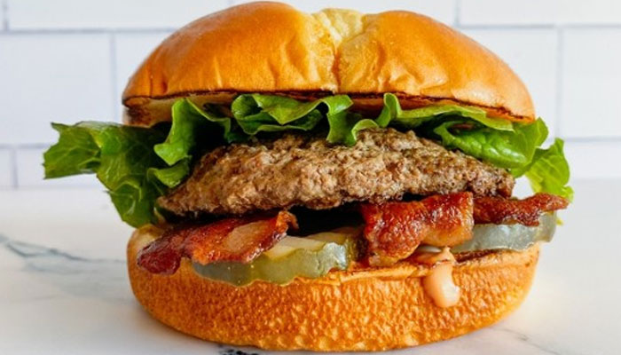 Bacon burger is fresh never frozen from Fanci Freeze in Meridian and Boise Idaho.