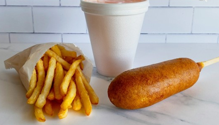 Kids corndog is meal is great lunch or dinner from Fanci Freeze in Boise and Meridian Idaho.