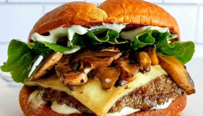 Try a Mushroom burger from Fanci Freeze located in Boise and Meridian, Idaho.